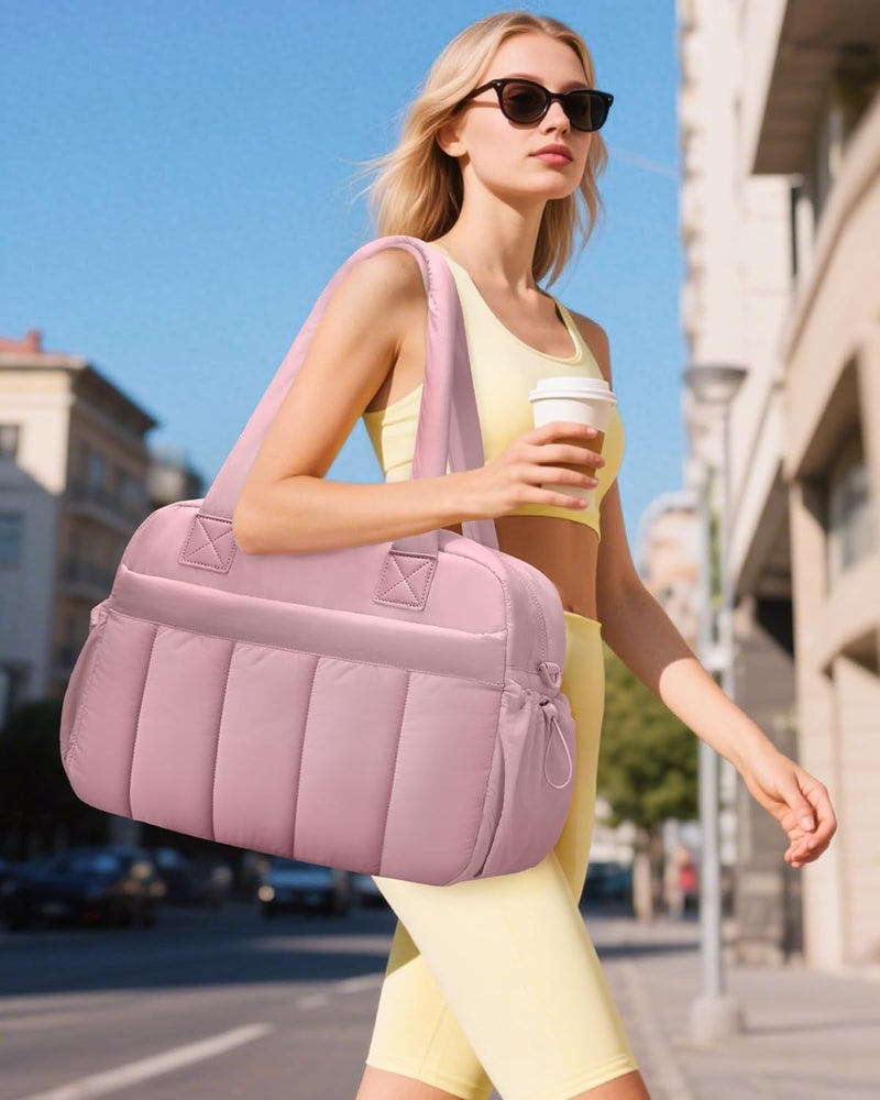 oscaurt Gym Bag for Women Lightweight Duffle Bag for Travel with Toiletry Pouch Water Resistant Carry On Weekender Overnight Duffel - Image 2